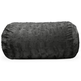 Jaxx Sofa Saxx Bean Bag Couch - 4 Foot - Faux Fur (Color: Faux Fur - Black)