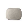 Jaxx Ellis Ottoman Shearling Faux-Lamb Plush Pouf for Modern Interior Design, Small
