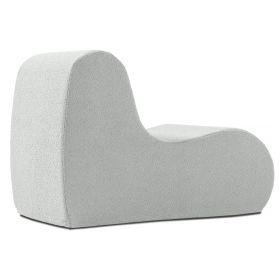 Jaxx Uptown Modern Armless Accent Chair, Boucle (Color: Silver)
