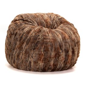 Jaxx Saxx 4 Ft Plush Round Bean Bag - Premium Luxe Faux Fur (Color: Luxe Fur - Red Fox)