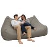Atrium Collection Lozia Loveseat - Large Foam Bean Bag Sofa for Home Theaters, Offices, Schools, Reception & Waiting Rooms - Faux-Leather