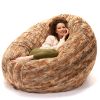 Jaxx 6 Foot Cocoon - Large Bean Bag Chair for Adults, Premium Luxe Faux Fur