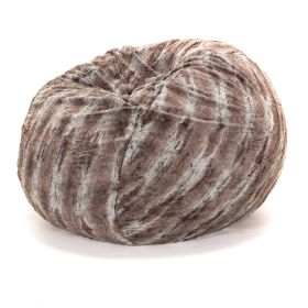 Jaxx Saxx 4 Ft Plush Round Bean Bag - Premium Luxe Faux Fur (Color: Luxe Fur - Mountain Fox)