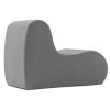 Jaxx Uptown Modern Armless Accent Chair, Boucle