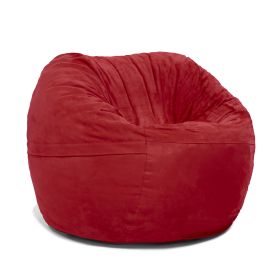 Jaxx Saxx 3 Foot Bean Bag Chair with Removable Cover (Color: Microsuede Cinnabar)