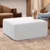 Jaxx Fairlie Couch Ottoman - Oversized Square Foam Coffee Table Ottoman, 36" , Luxe Boucle