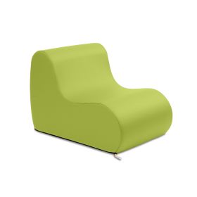 Jaxx Midtown Small Classroom Soft Foam Chair - Premium Vinyl Cover (Color: Green)