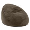 Jaxx Koku - Designer Oval Two-Tone Bean Bag Chair - Quilted Microvelvet