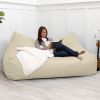 Atrium Collection Lozia Loveseat - Large Foam Bean Bag Sofa for Home Theaters, Offices, Schools, Reception & Waiting Rooms - Faux-Leather