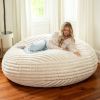 Jaxx 6 Foot Cocoon - Large Bean Bag Chair for Adults, Premium Luxe Faux Fur