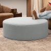 Jaxx Candler Round Couch Ottoman â€“ Oversized Giant Coffee Table & Foot Rest, 44â€, Luxe Boucle