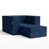 Jaxx Zipline Convertible Sleeper Futon Chair & Ottoman with Machine-Washable Cover