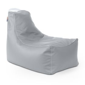Jaxx Pezzi Jr Kids Classroom Bean Bag Chair, Premium Vinyl (Color: Submarine Grey)