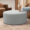 Jaxx Candler Round Couch Ottoman Oversized Giant Coffee Table & Foot Rest, 36, Luxe Boucle