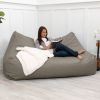 Atrium Collection Lozia Loveseat - Large Foam Bean Bag Sofa for Home Theaters, Offices, Schools, Reception & Waiting Rooms - Faux-Leather