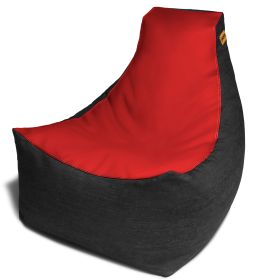 Jaxx Pixel Gamer Chair - Game Room / Home Theater Bean Bag Chair (Color: Red)