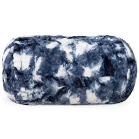 Jaxx Sofa Saxx Bean Bag Couch - 4 Foot - Faux Fur (Color: Faux Fur - Blue & White Print)