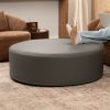 Jaxx Candler Round Couch Ottoman“ Oversized Giant Coffee Table & Foot Rest, 44, Premium Faux Leather,