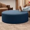 Jaxx Candler Round Couch Ottoman â€“ Oversized Giant Coffee Table & Foot Rest, 44â€, Luxe Boucle