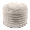 Jaxx Paran Accent Pouf - Fluffy Faux Fur Ottoman for Modern Interior Design, Regular