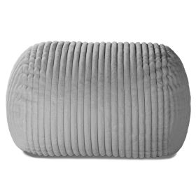 Jaxx 5.5 ft Bean Bag Loveseat, Premium Faux Fur (Color: Mondo Grey)