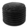 Jaxx Paran Accent Pouf - Fluffy Faux Fur Ottoman for Modern Interior Design, Regular