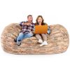 Jaxx Grand Lounger 7 Foot Bean Bag Sofa - Luxe Faux Fur
