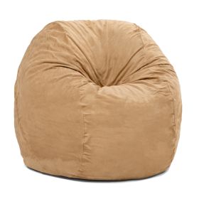 Jaxx Saxx 5 Foot Large Bean Bag w/ Removable Cover (Color: Camel)