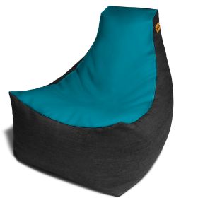 Jaxx Pixel Gamer Chair - Game Room / Home Theater Bean Bag Chair (Color: Turquoise)