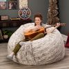 Jaxx 6 Foot Cocoon - Large Bean Bag Chair for Adults, Premium Luxe Faux Fur