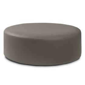 Jaxx Candler Round Couch Ottoman“ Oversized Giant Coffee Table & Foot Rest, 44, Premium Faux Leather, (Color: Faux Leather Gunmetal)
