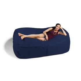 Jaxx 7 Foot Giant Bean Bag Sofa (Color: Microsuede Navy)