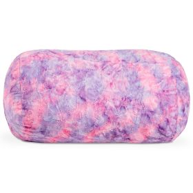 Jaxx Sofa Saxx Bean Bag Couch - 4 Foot - Faux Fur (Color: Faux Fur - Unicorn Pink)