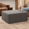 Jaxx Fairlie Couch Ottoman - Oversized Square Foam Coffee Table Ottoman, 36" , Luxe Boucle