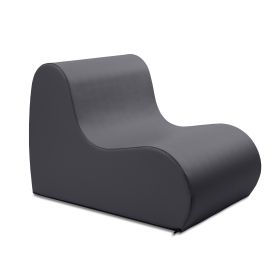 Jaxx Midtown Medium Classroom Soft Foam Chair - Premium Vinyl Cover (Color: Black)