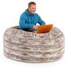 Jaxx 5 Foot Saxx Bean Bag Chair For Adults - Luxe Faux Fur