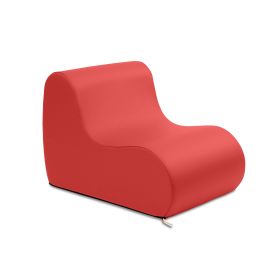 Jaxx Midtown Small Classroom Soft Foam Chair - Premium Vinyl Cover (Color: Red)