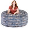 Jaxx 5 Foot Saxx Bean Bag Chair For Adults - Luxe Faux Fur