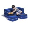 Jaxx Zipline Modular Kids Loveseat & Ottomans/Fold Out Lounger