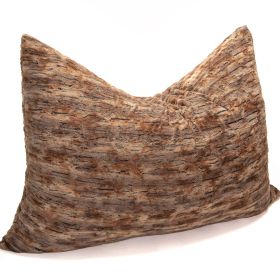 Jaxx Pillow Saxx 5.5 Foot -Huge Bean Bag Floor Pillow and Lounger, Luxe Fur (Color: Red)
