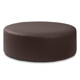 Jaxx Candler Round Couch Ottoman“ Oversized Giant Coffee Table & Foot Rest, 44, Premium Faux Leather, (Color: Faux Leather Chocolate)