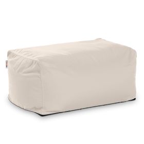 Jaxx Leon Outdoor Bean Bag Ottoman (Color: White)