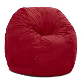 Jaxx Saxx 5 Foot Large Bean Bag w/ Removable Cover (Color: Cinnabar)