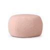 Jaxx Ellis Ottoman Shearling Faux-Lamb Plush Pouf for Modern Interior Design, Large