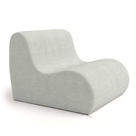 Jaxx Uptown Large Modern Armless Accent Chair (Color: Ice)