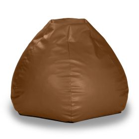Atrium Collection Pazi Pod - Designer Foam Bean Bag Chair for Home Theaters, Offices, Schools, Reception & Waiting Rooms - Faux Leather (Color: Walnut)
