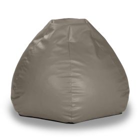 Atrium Collection Pazi Pod - Designer Foam Bean Bag Chair for Home Theaters, Offices, Schools, Reception & Waiting Rooms - Faux Leather (Color: Gun Metal)
