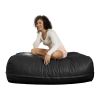 Atrium Collection Lino Ottoman - Oversized Large Couch Ottoman & Foam-Filled Lounger - Faux Leather