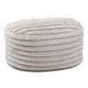 Jaxx Paran Accent Pouf - Fluffy Faux Fur Ottoman for Modern Interior Design, Large