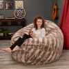 Jaxx 6 Foot Cocoon - Large Bean Bag Chair for Adults, Premium Luxe Faux Fur